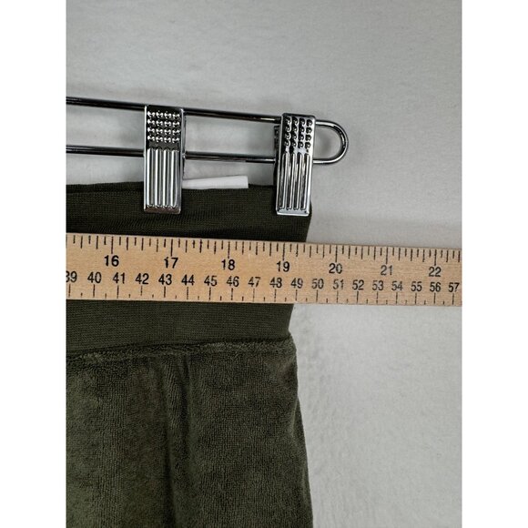 Nike Velour high rise Wide Leg Trousers in Olive Y2K 90s sz 2XL - Picture 6 of 14